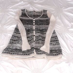 FREE PEOPLE BUTTON UP ANGORA CARDIGAN